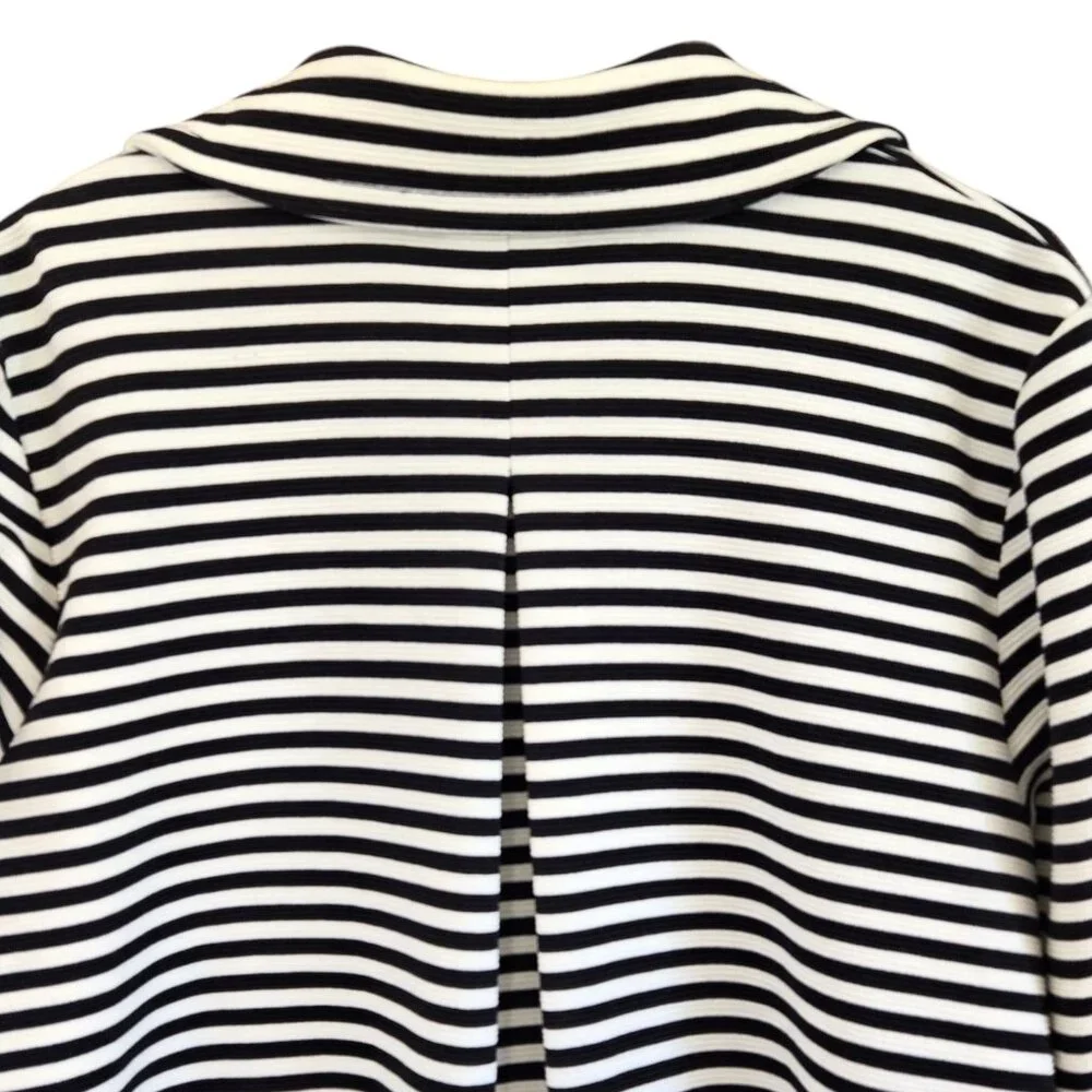 Vintage Pendleton Womens XL Striped Swing Jacket Blazer Navy/White Pleated Back - Picture 9 of 14
